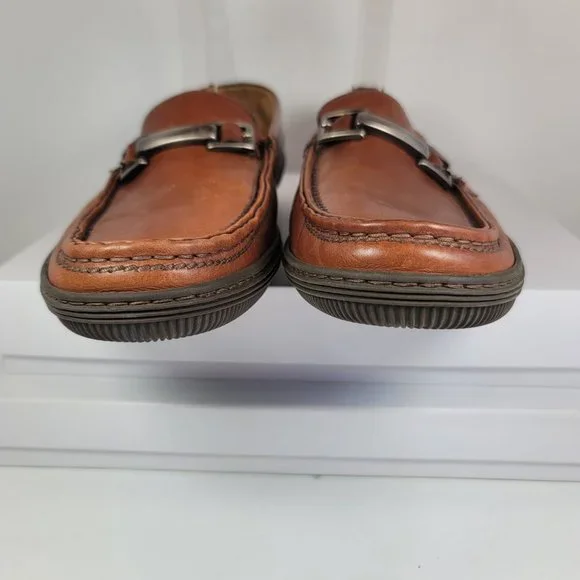 Cable Co Pebbled Leather Buckle Accent Loafers - Picture 5 of 7